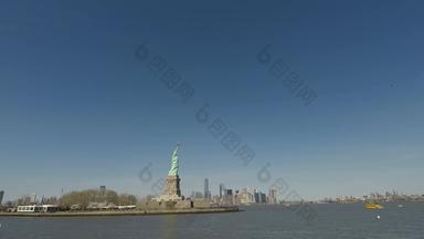 <strong>纽约</strong>美国雕像自由曼哈顿背景视图